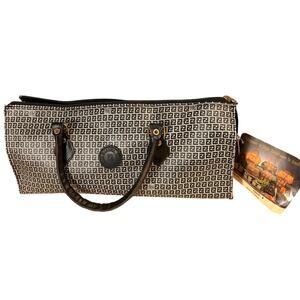 Carina NWT Handbag Purse, Vintage, Made in‎ Korea, Black White Pattern, VTG